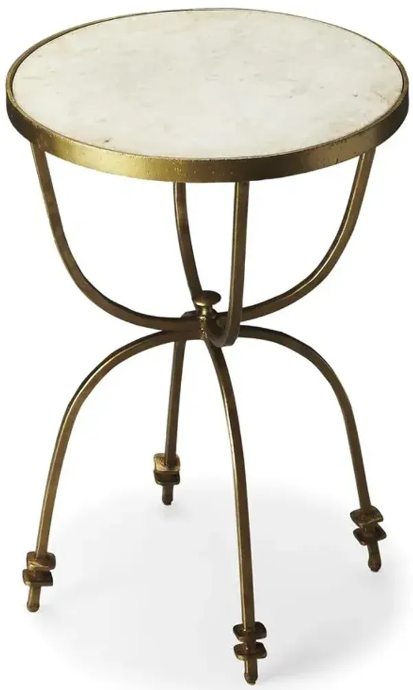 Butler Specialty Hager Marble & Metal Side Table, Multi-Color