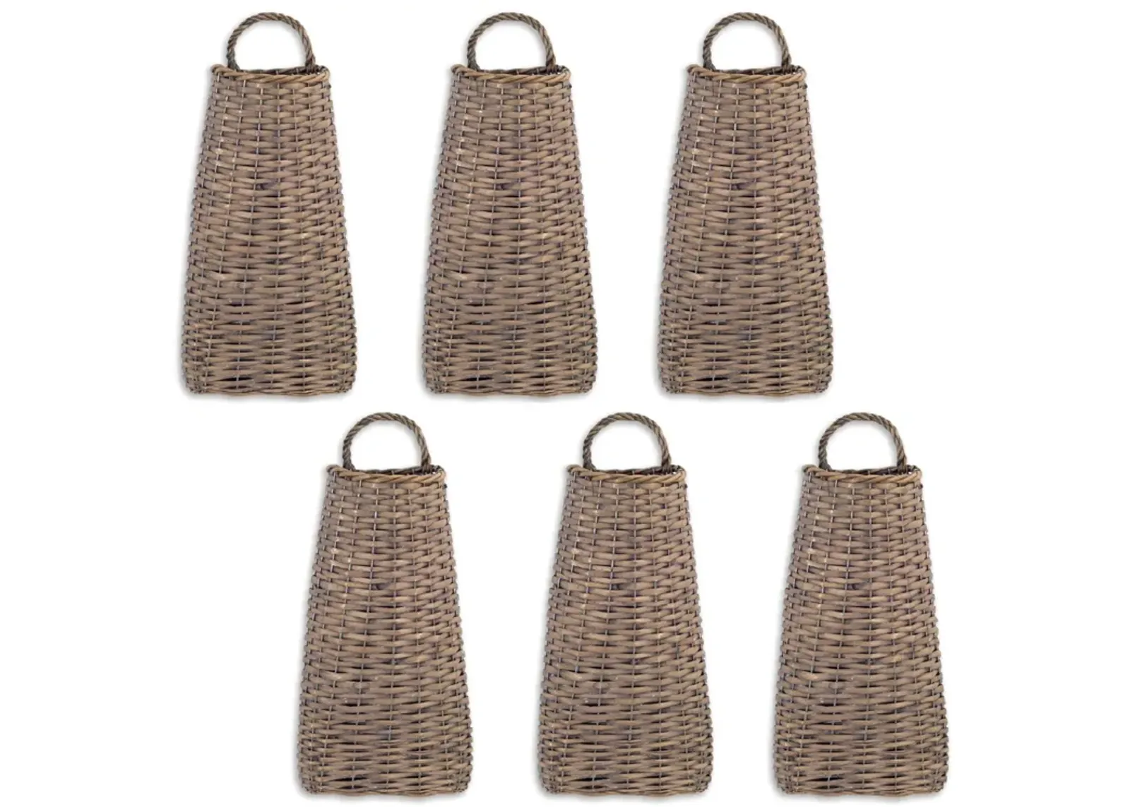 Wall Basket Set of 6 - Decorative and Functional Hanging Baskets for Storage and Display