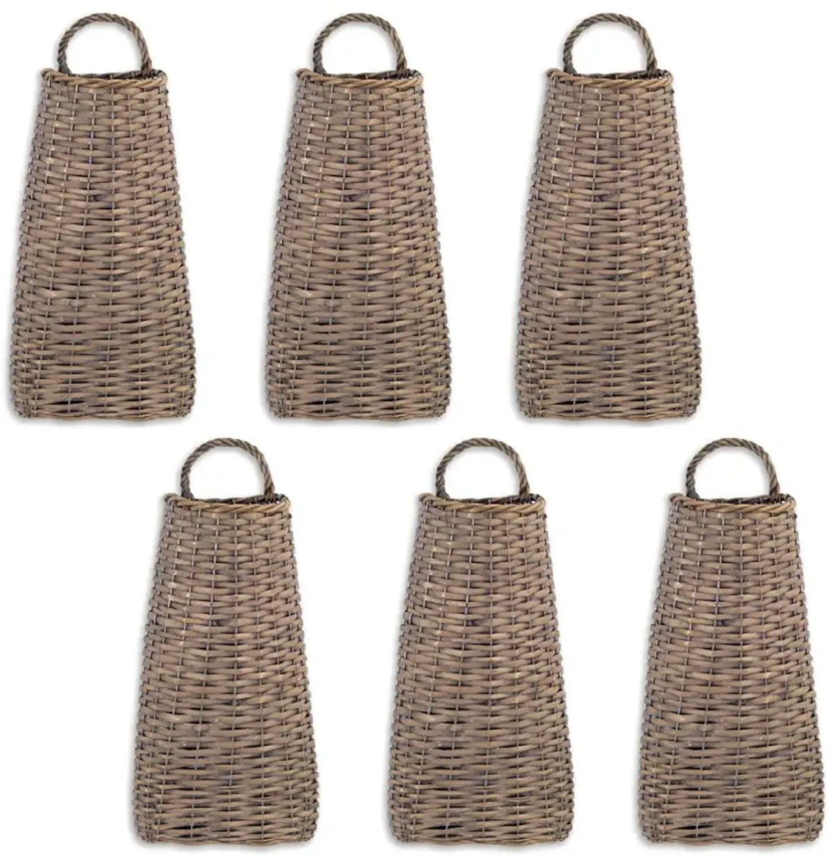 Wall Basket Set of 6 - Decorative and Functional Hanging Baskets for Storage and Display