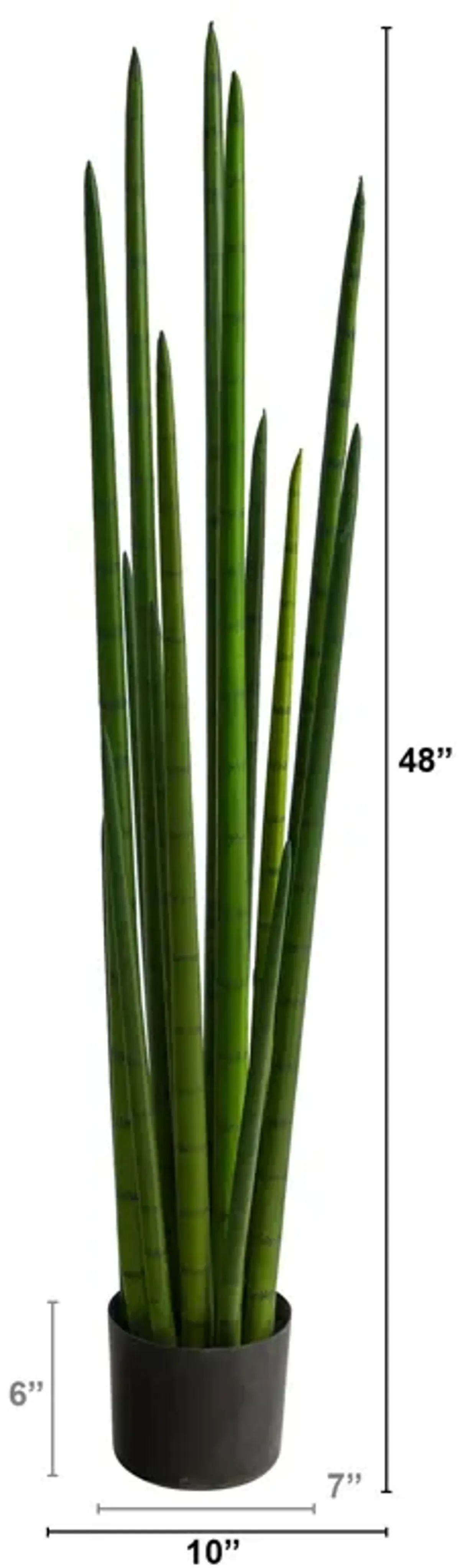 Hivvago 4" Sansevieria Snake Artificial Plant
