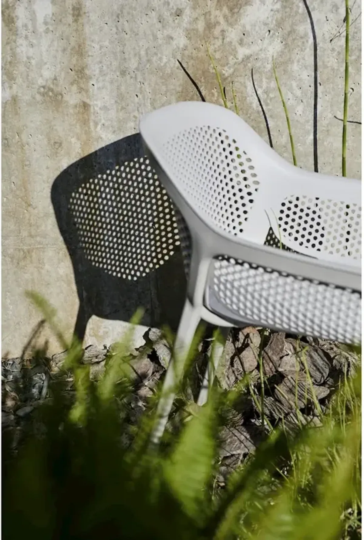 Omax Decor Atra Resin Patio Dining Chair in Cool Gray - (Set of 2)