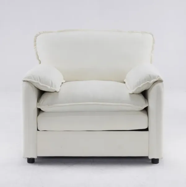 Merax Chenille Reading Armchair Accent Chair for Modern Living Room