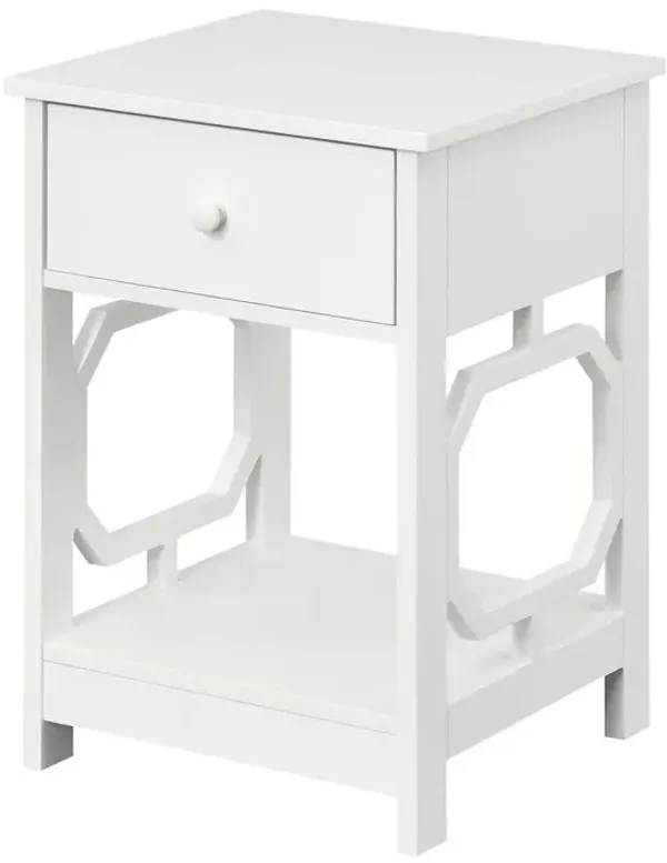Convenience Concepts Omega 1 Drawer End Table White