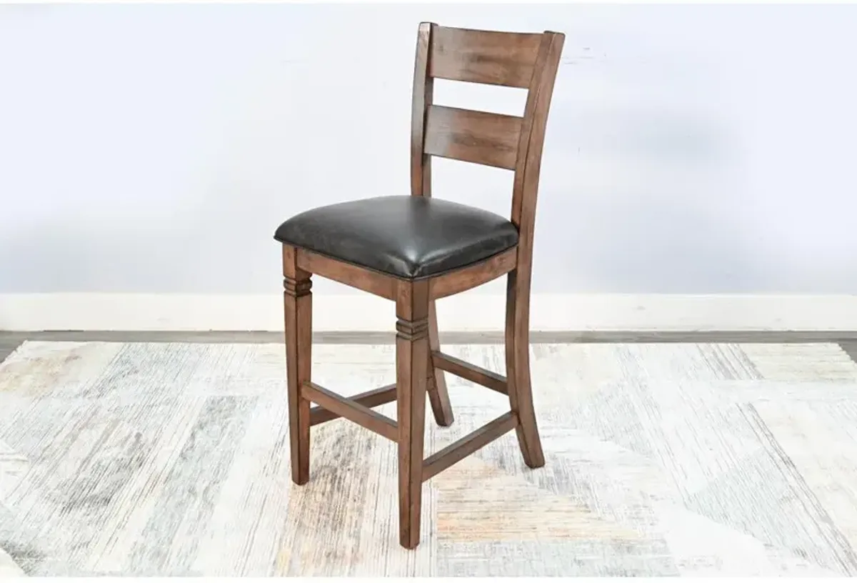 Sunny Designs Bar Ladderback Barstool, Cushion Seat