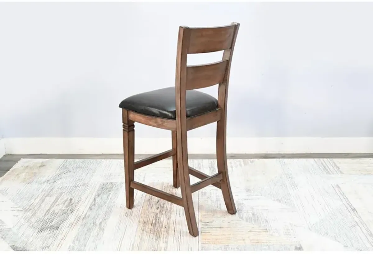 Sunny Designs Bar Ladderback Barstool, Cushion Seat