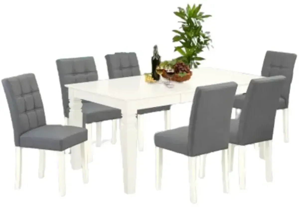 7 Piece Modern Dining Table Set