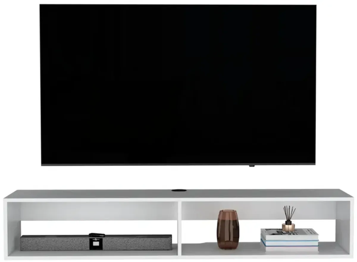 Floating Tv Stand Moore, Living Room, White