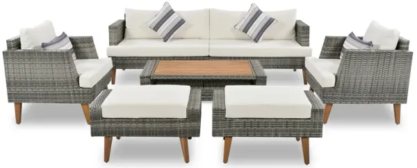 Merax All Weather PE Wicker Outdoor Rattan Sofa Set