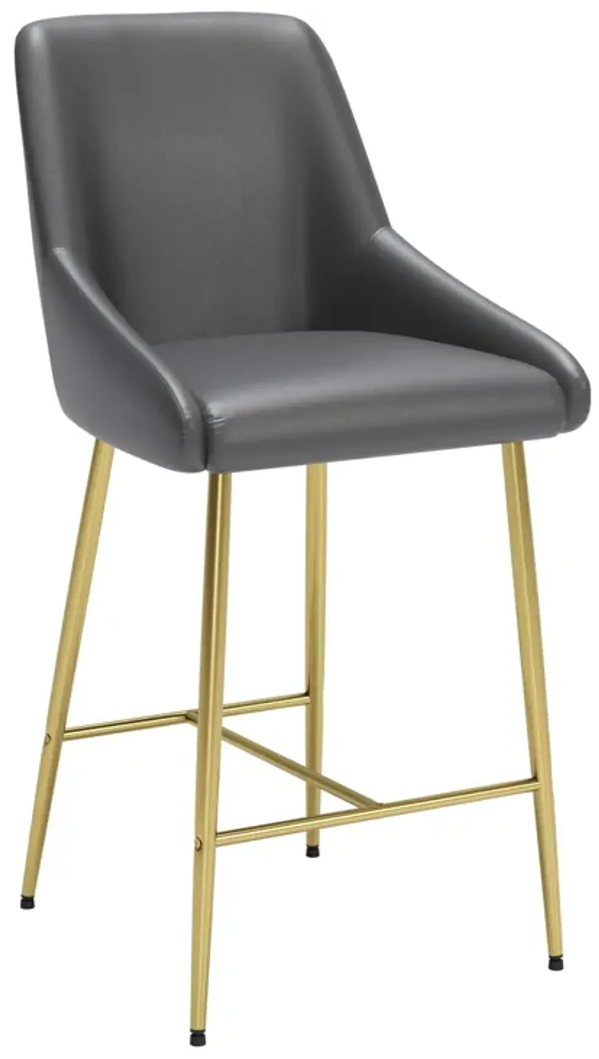 Madelaine Counter Stool Gray and Gold