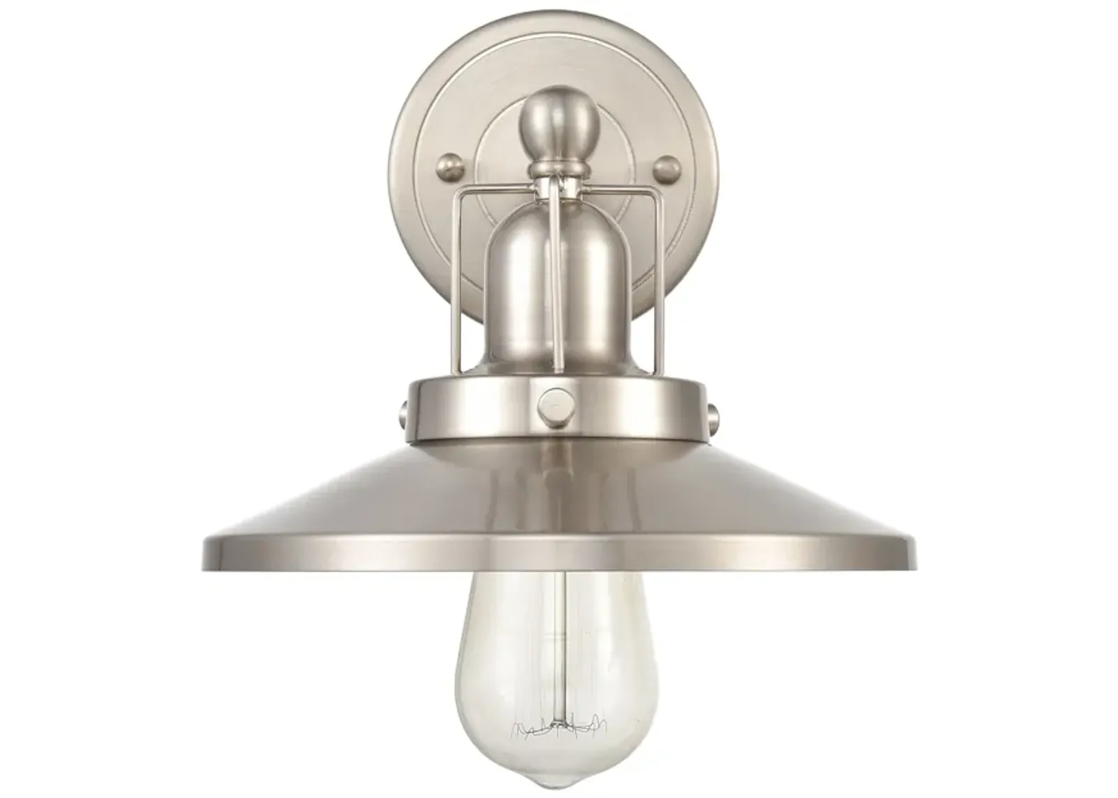 English Pub 8'' High 1-Light Nickel Sconce