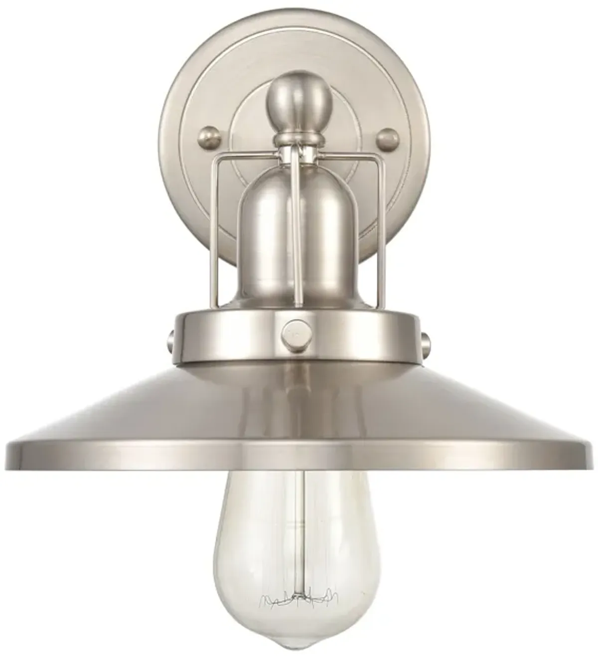 English Pub 8'' High 1-Light Nickel Sconce