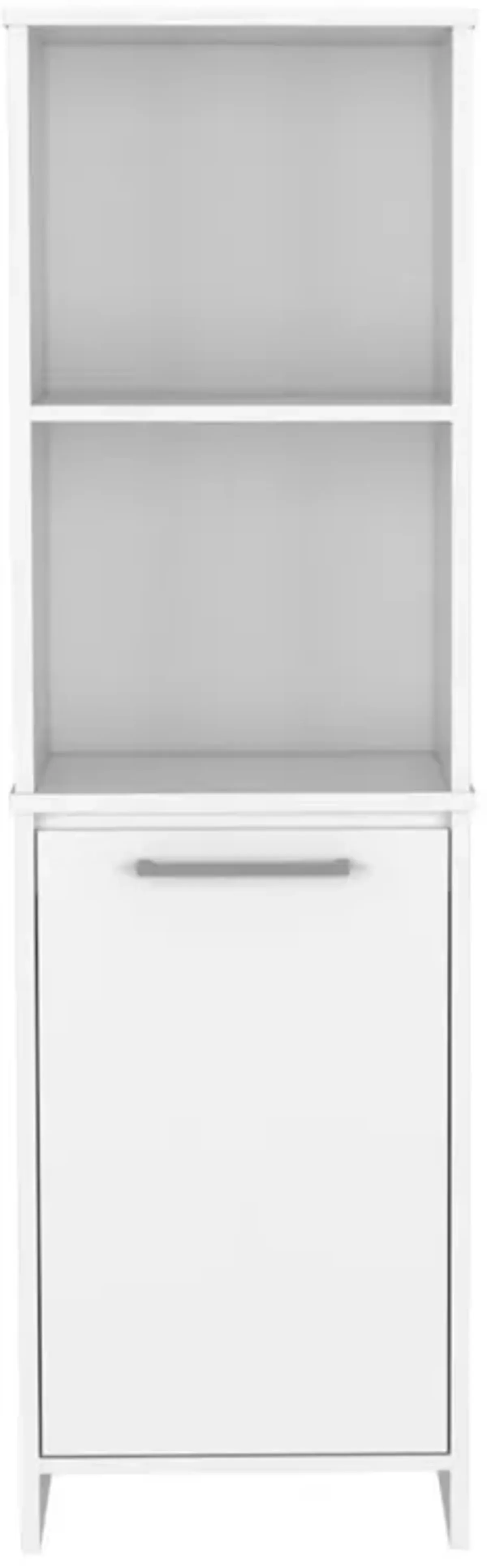 DEPOT E-SHOP Romulo Kitchen Pantry, Two External Shelves, Single Door Cabinet, Two Interior Shelves, White