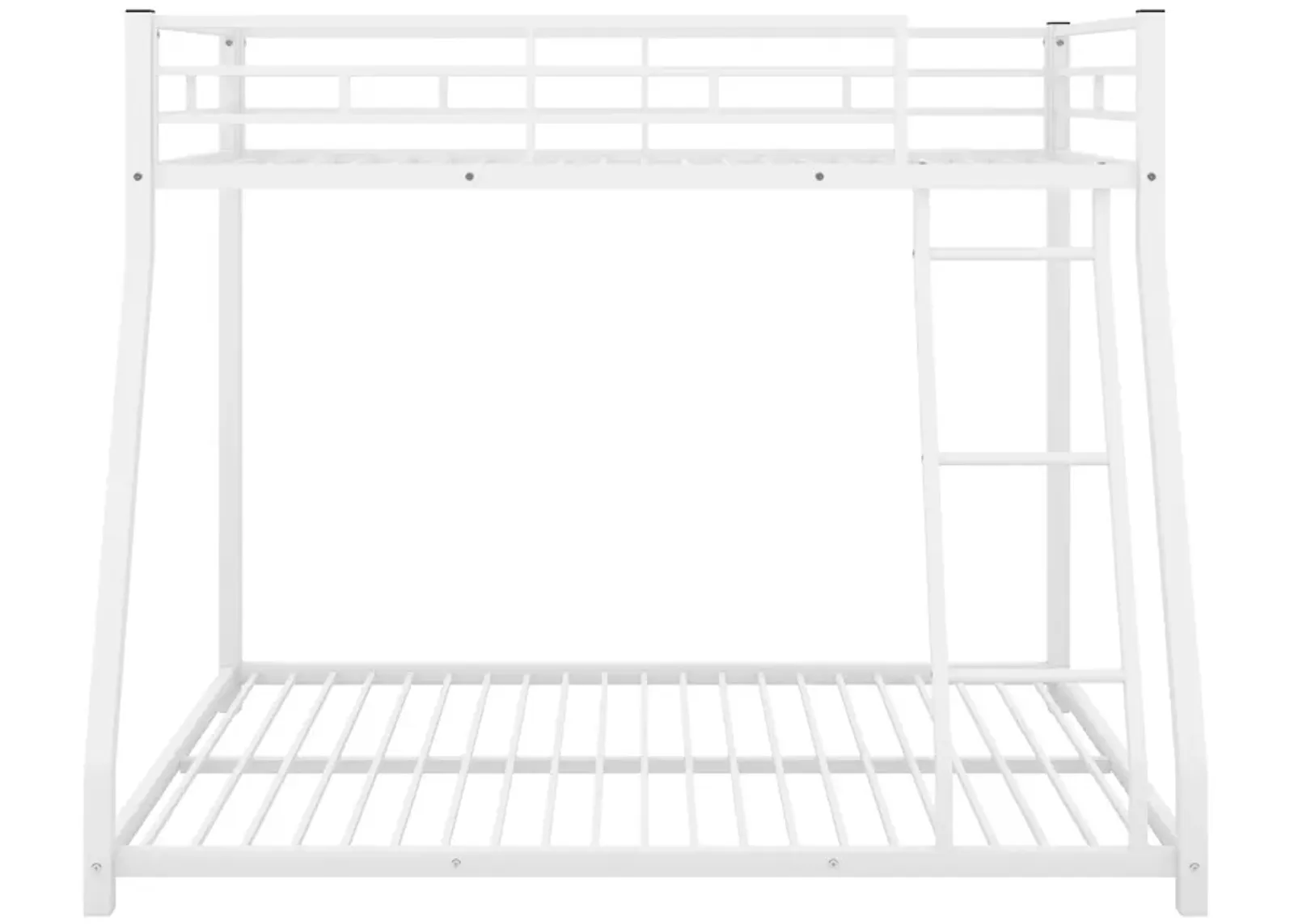 Merax Modern Metal Floor Bunk Bed with Sloping Stairs