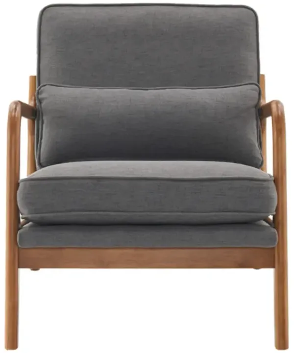 Modern Upholstered Lounge Chair with Armrests for Living Room or Bedroom