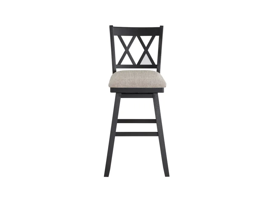 Double Cross Bar Stool with Swivel Seat