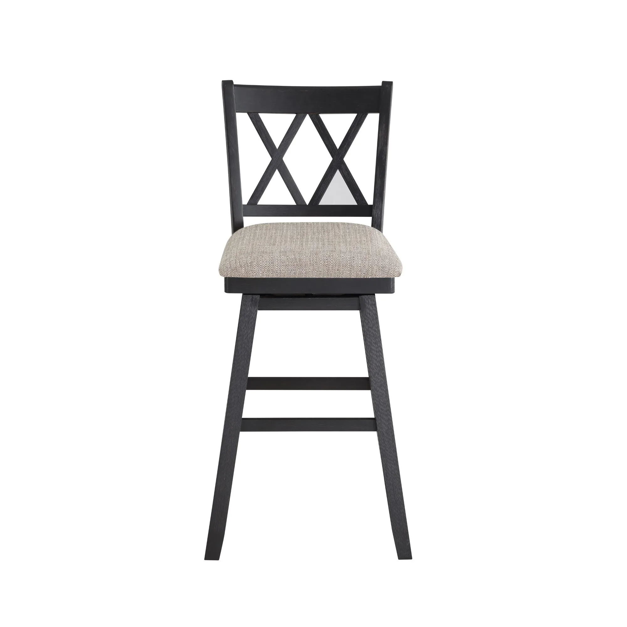 Double Cross Bar Stool with Swivel Seat