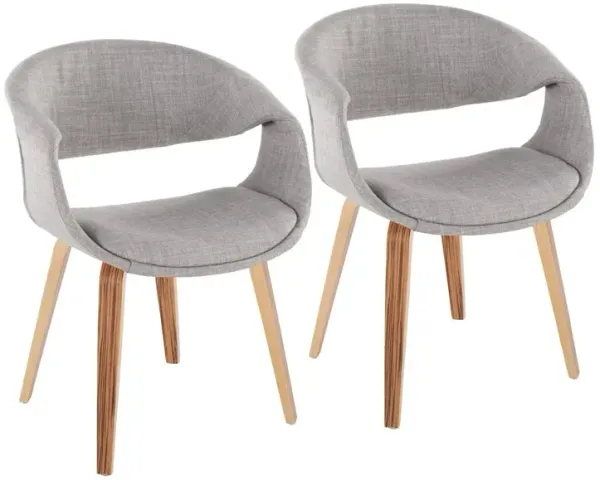 LumiSource Curvo Upholstered Chair - Set of 2