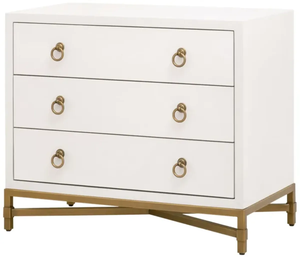 Pearl Shagreen 3-Drawer Nightstand