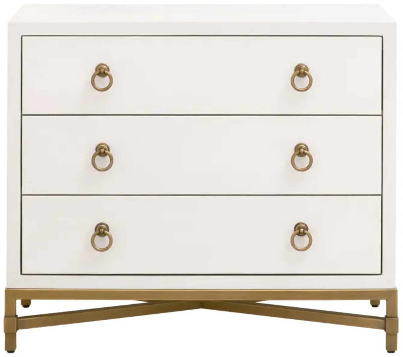 Pearl Shagreen 3-Drawer Nightstand