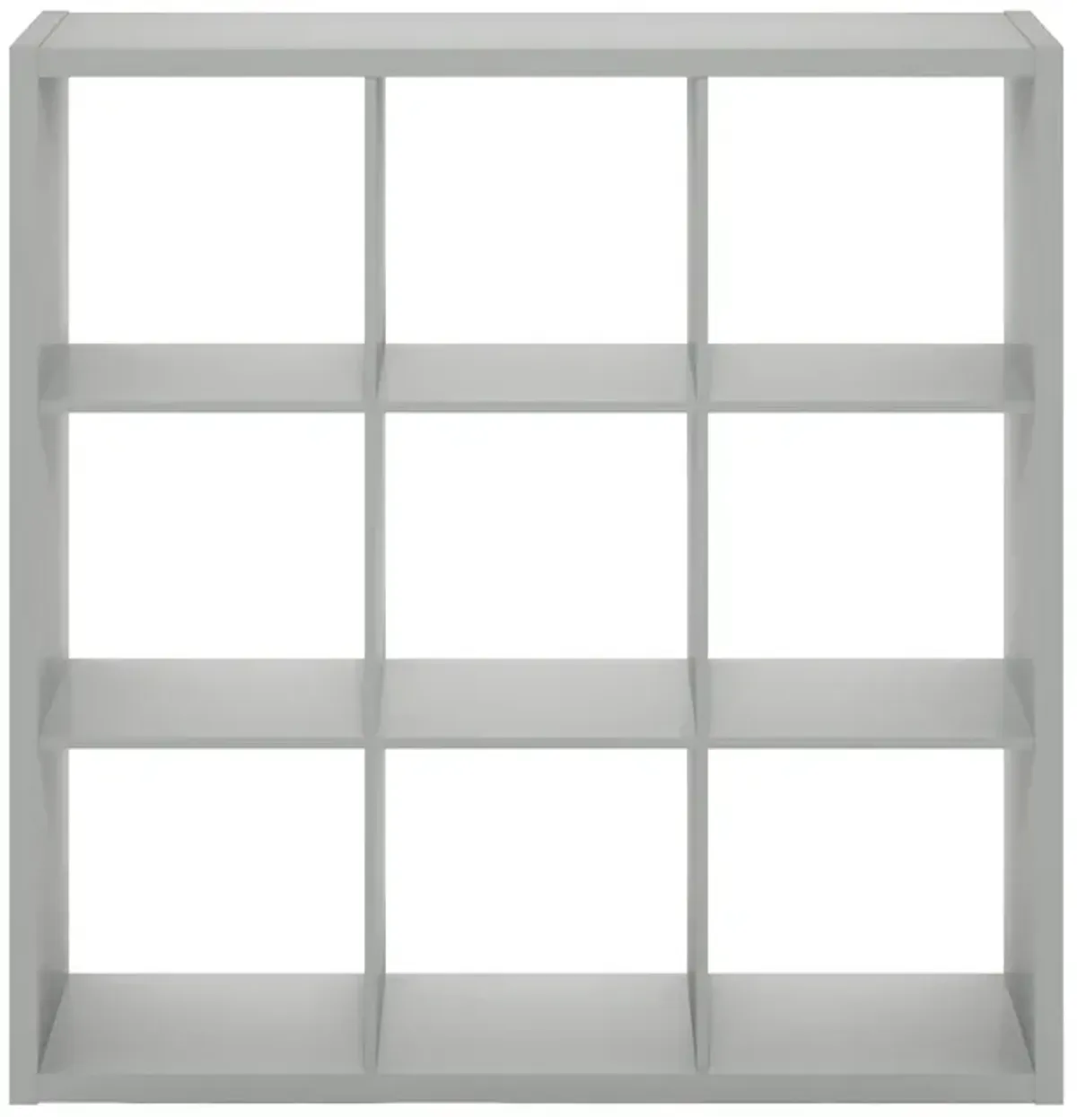 Furinno Cubicle Open Back Decorative Cube Storage Organizer, 9-Cube, Light Grey