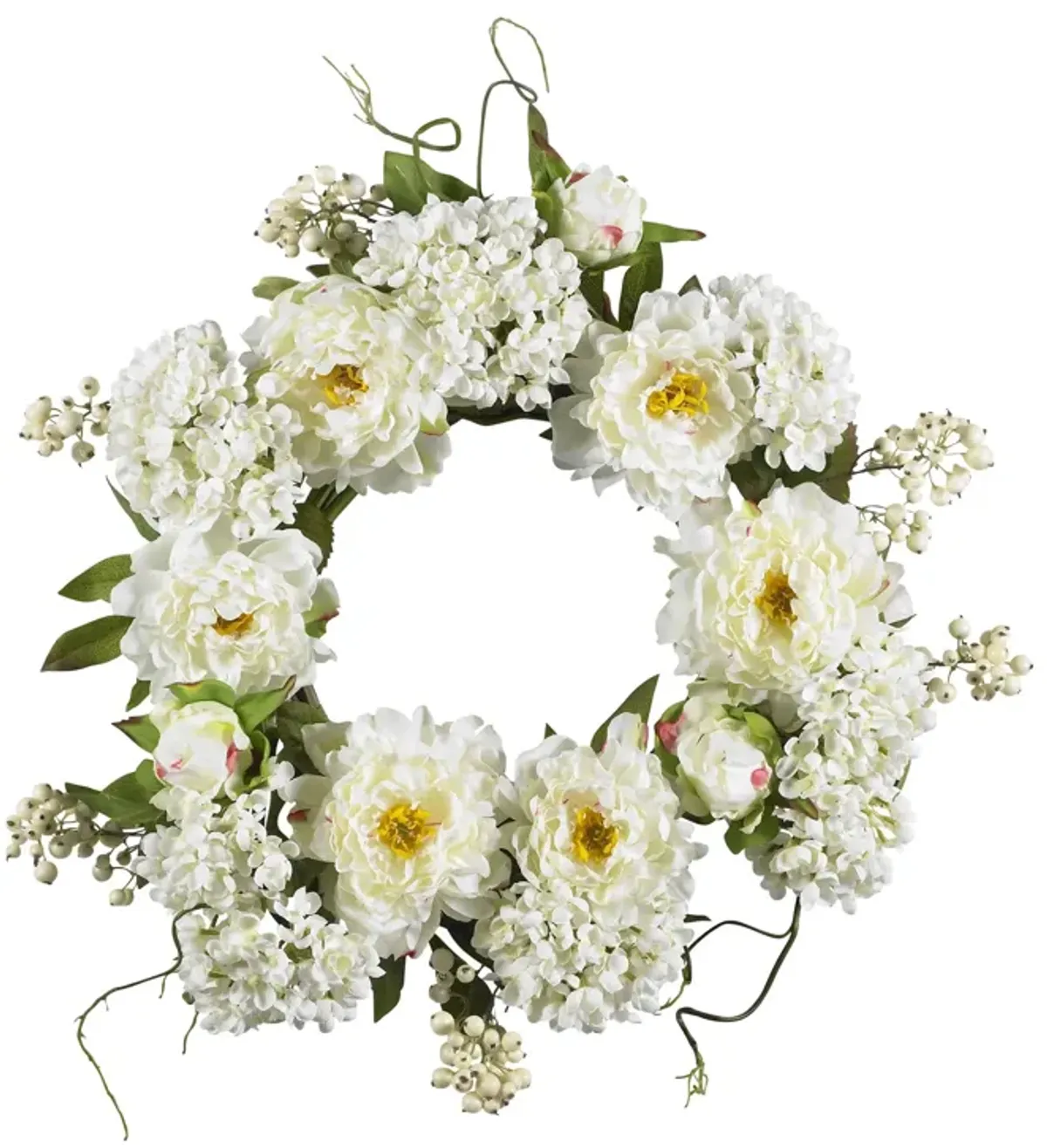 Hivvago 20" Peony Hydrangea Wreath