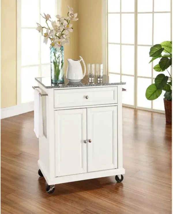 Compact Granite Top Kitchen Cart