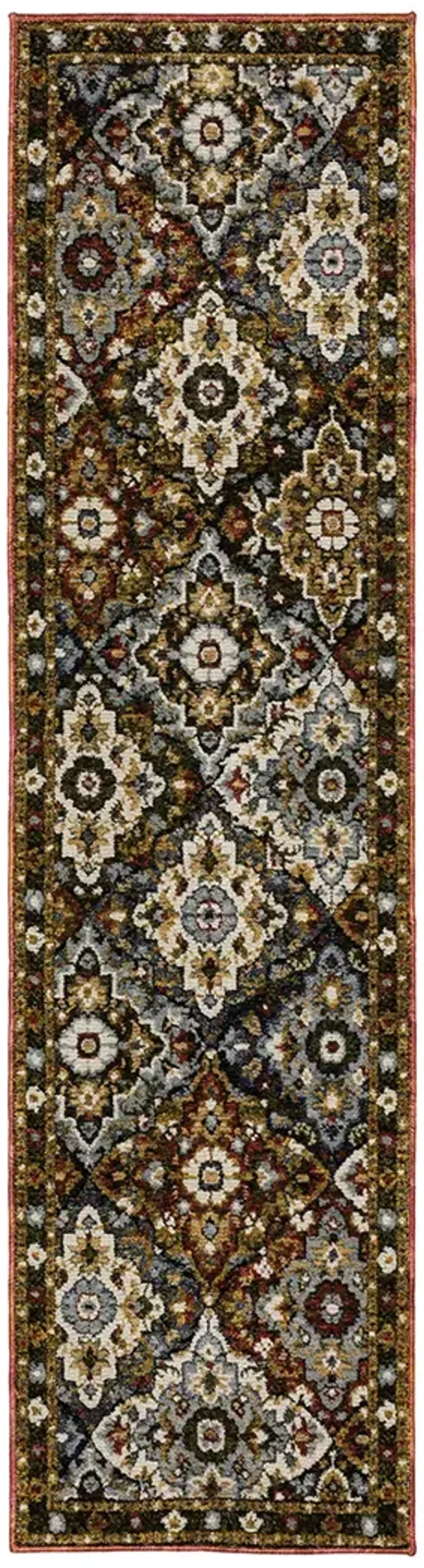 Andorra 2'6" x 12' Red Rug