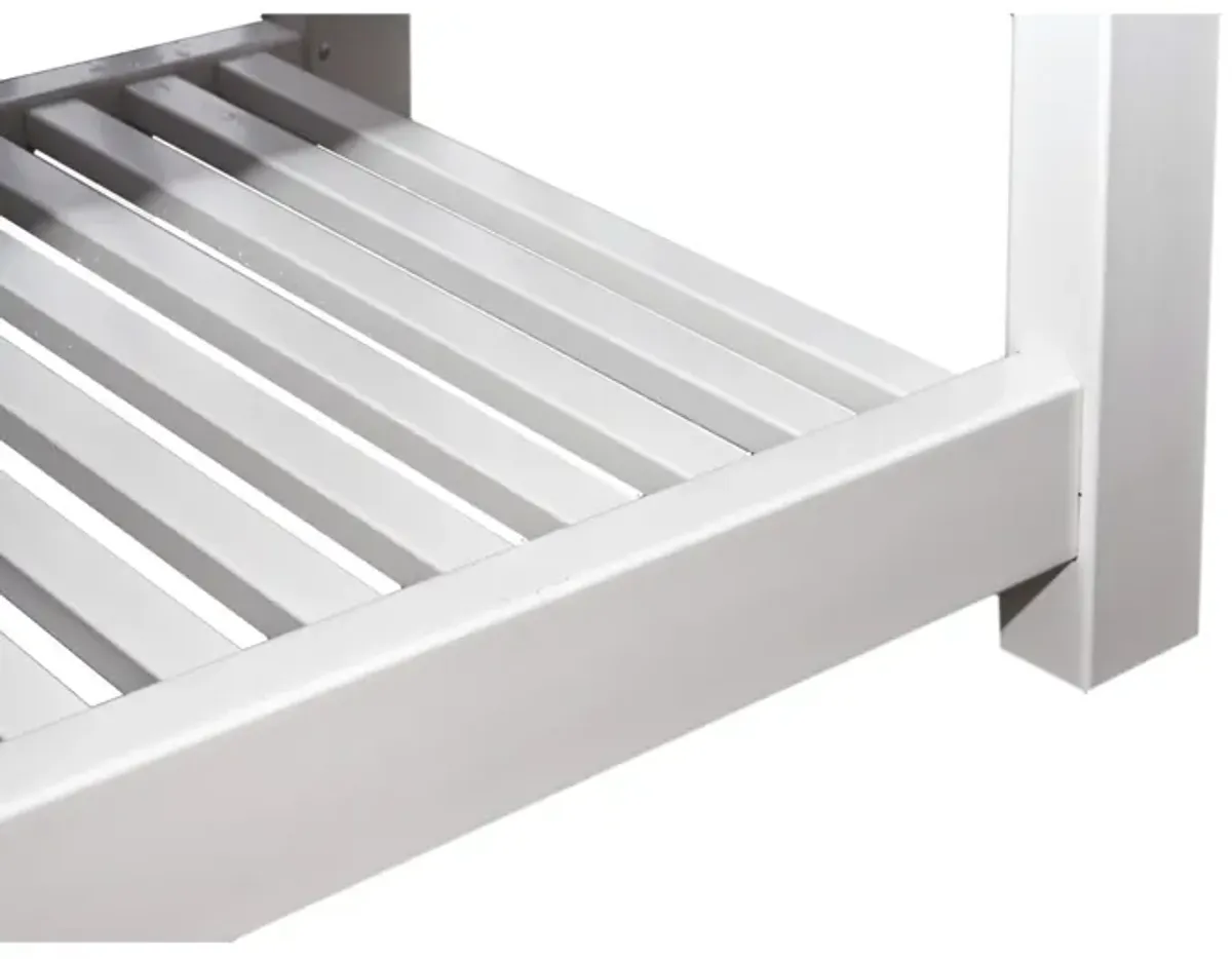 QuikFurn Elevated Planter Raised Grow Bed in White Vinyl