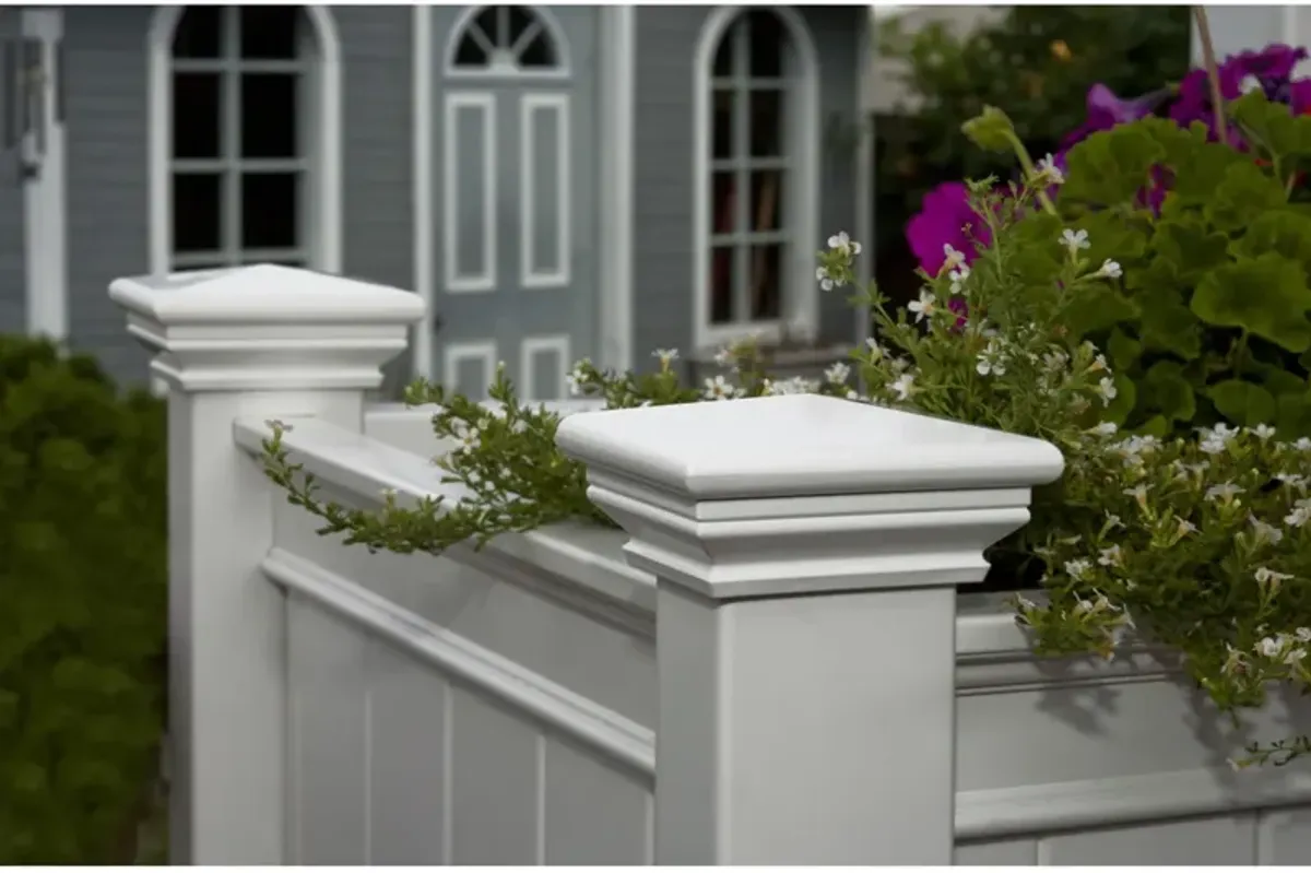 QuikFurn Elevated Planter Raised Grow Bed in White Vinyl