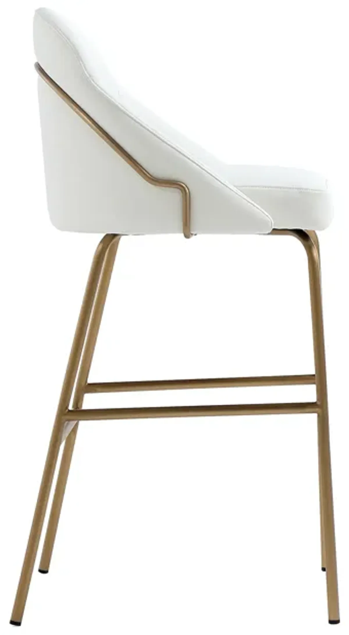 Gracie Barstools in White and Gold (Set of 3)