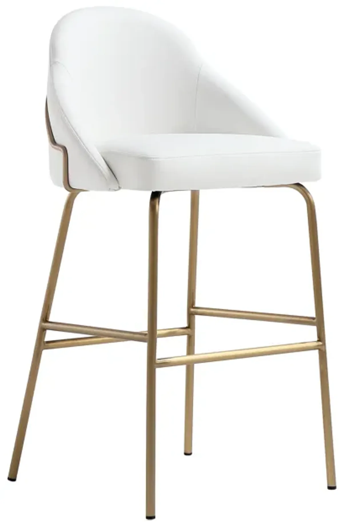 Gracie Barstools in White and Gold (Set of 3)