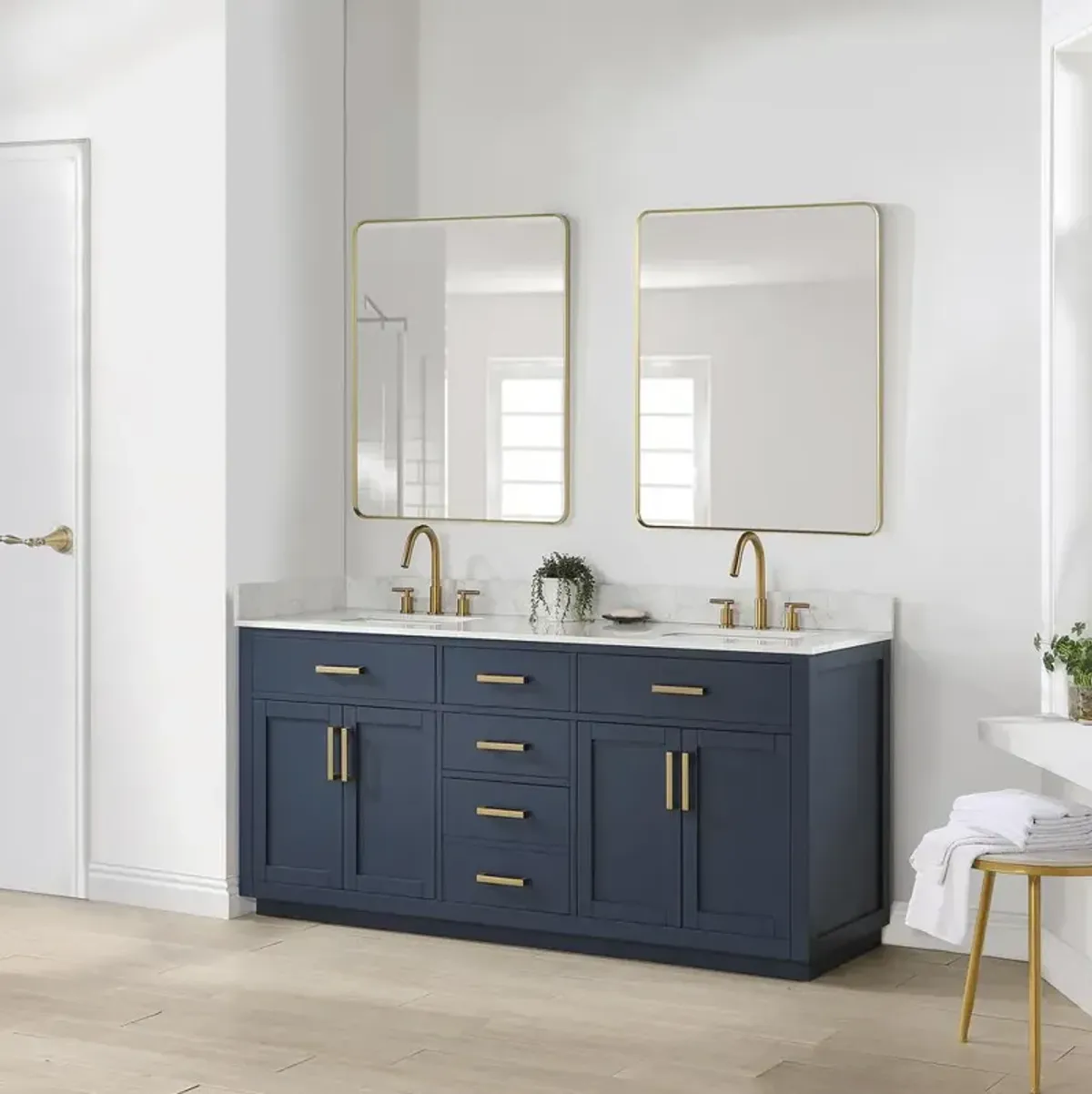 Altair 72 Double Bathroom Vanity in Royal Blue without Mirror