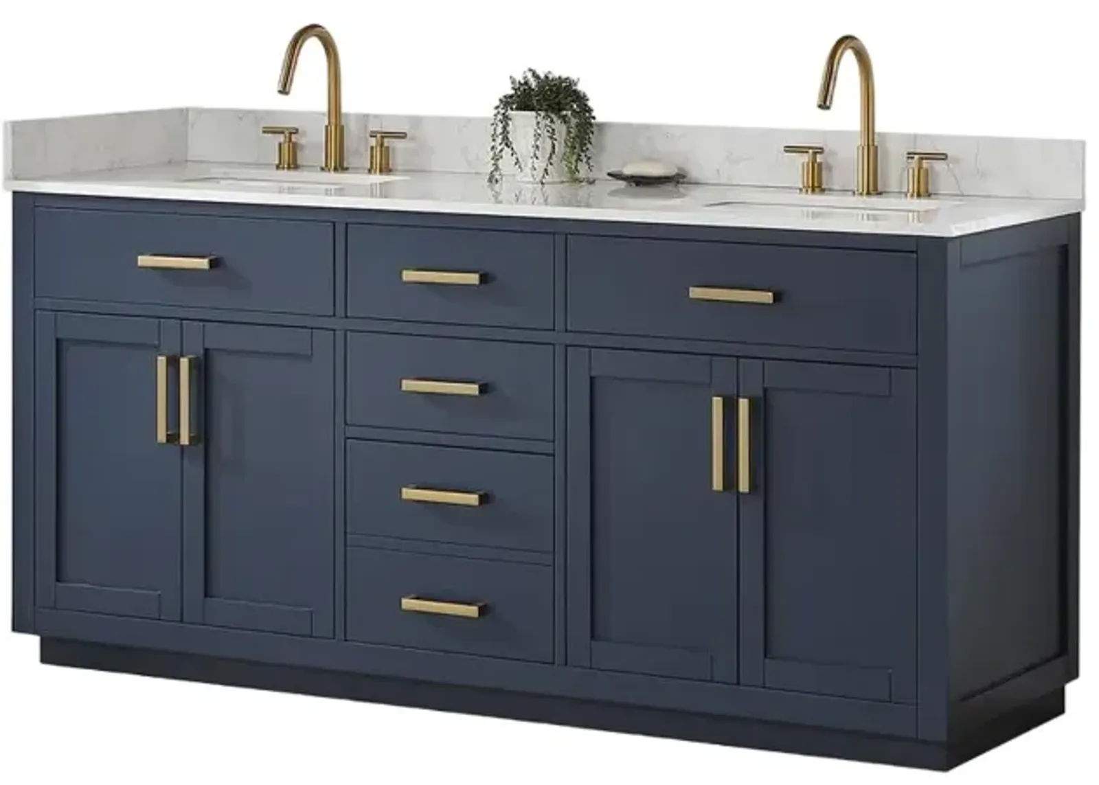 Altair 72 Double Bathroom Vanity in Royal Blue without Mirror