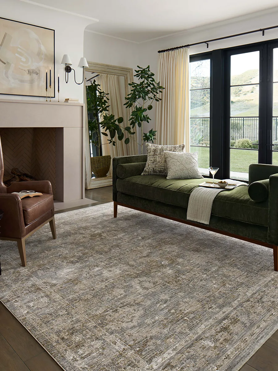 II Tabitha Slate/Natural 3'9" x 5'9" Accent Rug by Loloi II