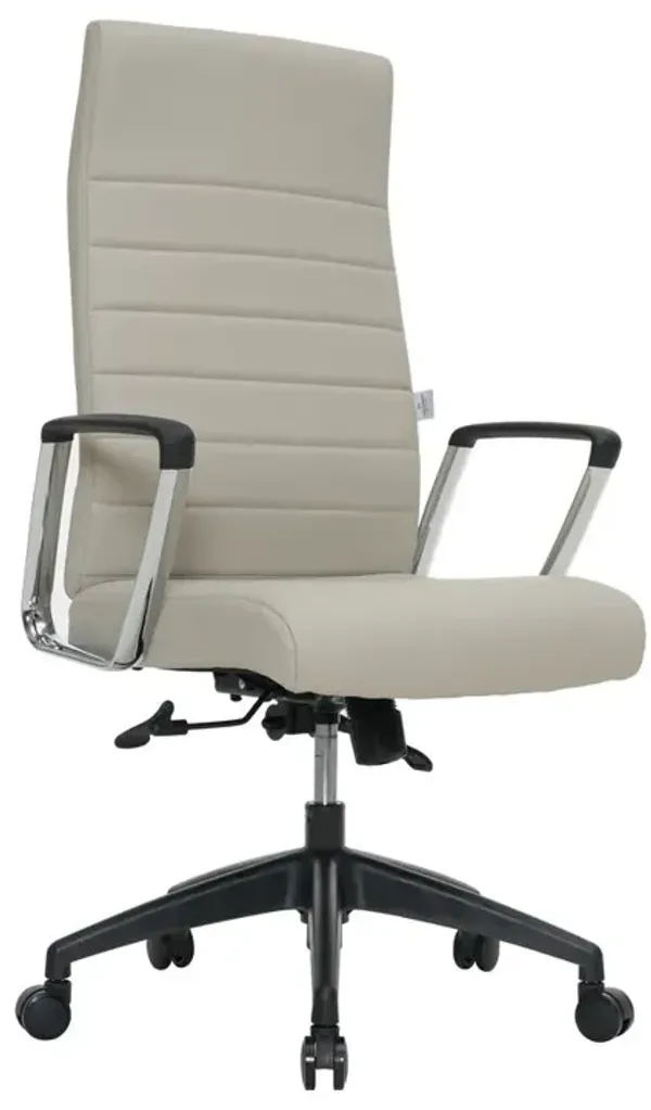 LeisureMod Hilton Modern High-Back Leather Office Chair