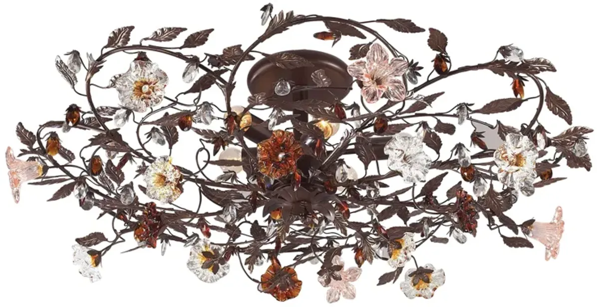 Cristallo Fiore 38'' Wide 6-Light Flush Mount