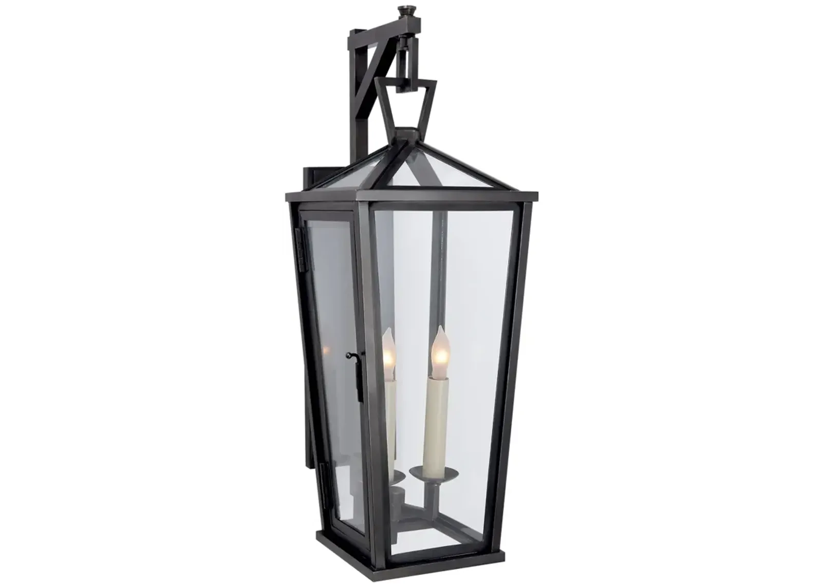 Darlana Small Tall Bracketed Wall Lantern in Bronze