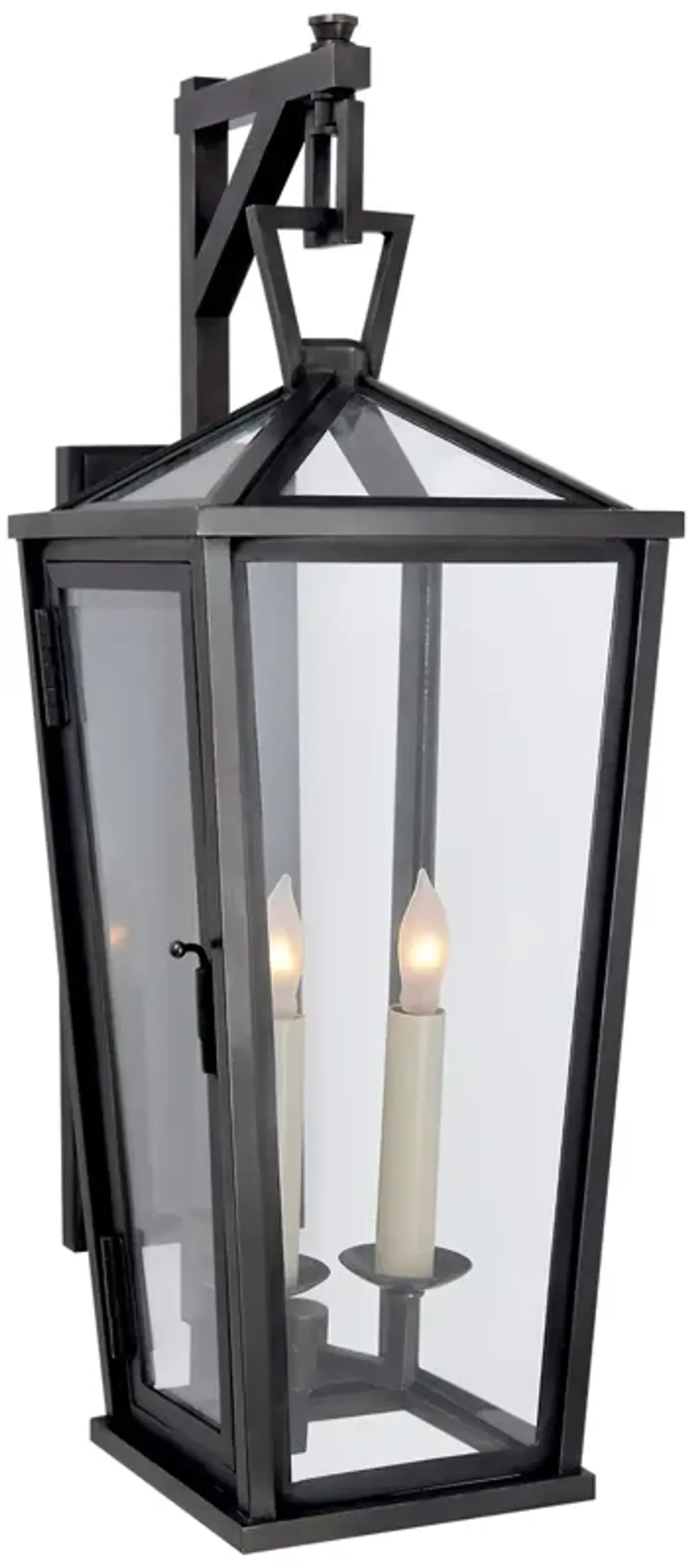 Darlana Small Tall Bracketed Wall Lantern in Bronze