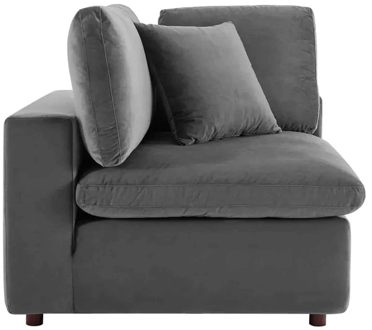 Commix Down Filled Overstuffed Performance Velvet 3-Seater Sofa