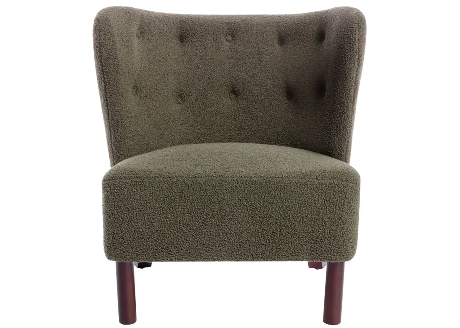 Upholstered Armless Single Sofa Chair for Small Spaces