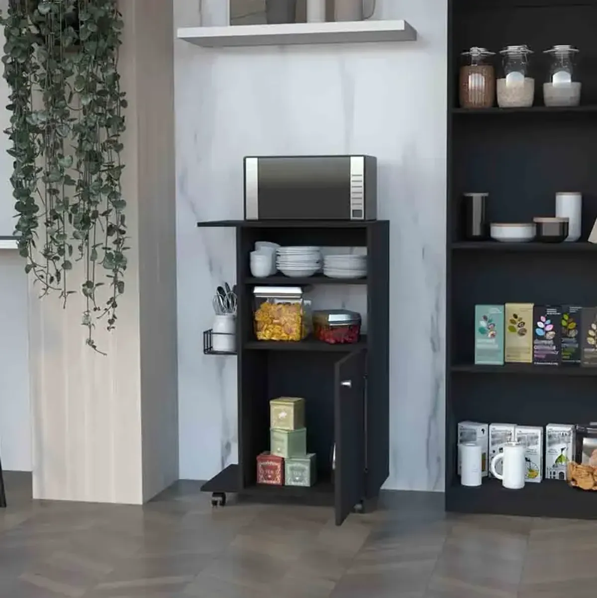 Kitchen Cart Kryot, Kitchen, Black