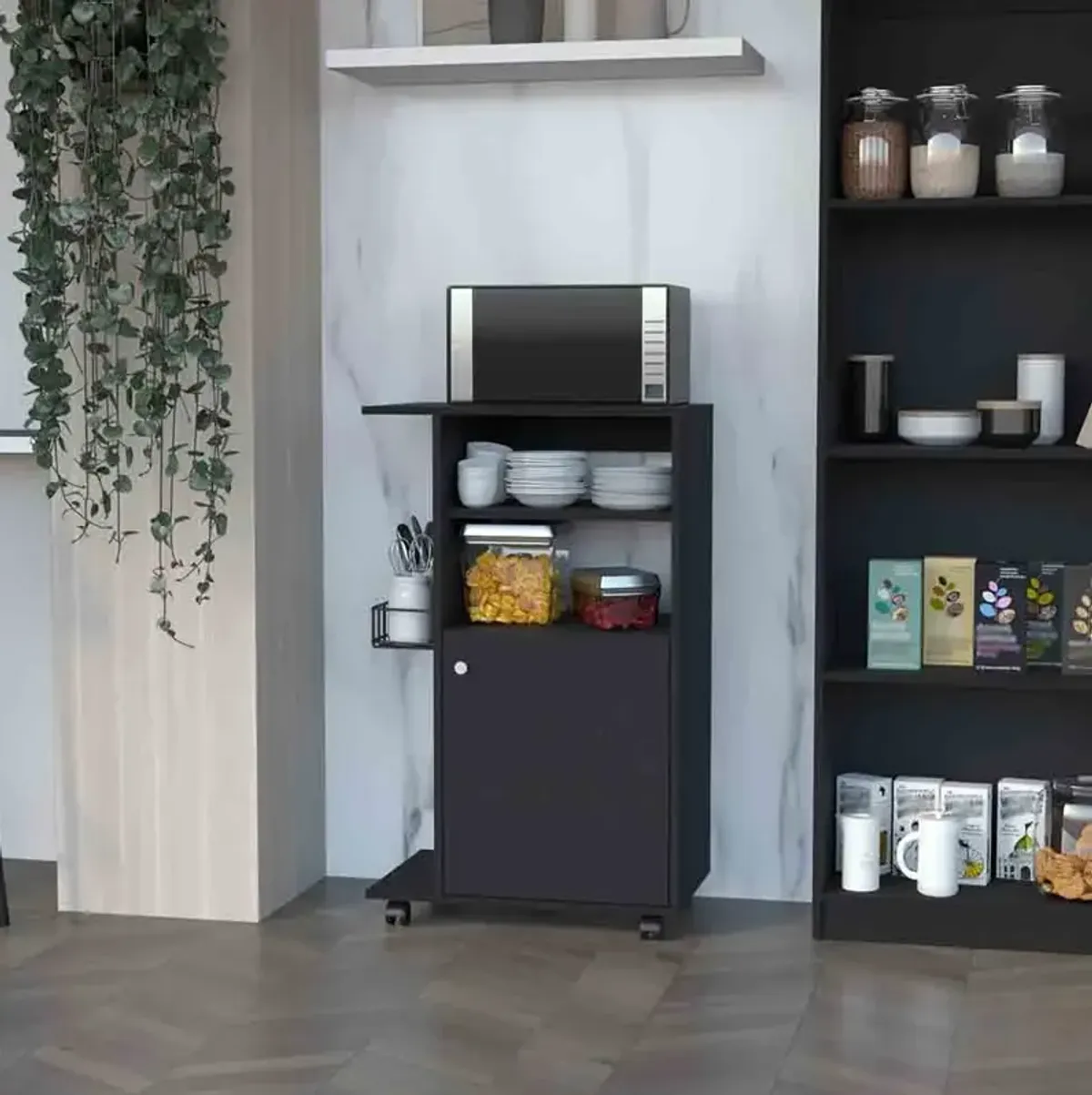 Kitchen Cart Kryot, Kitchen, Black