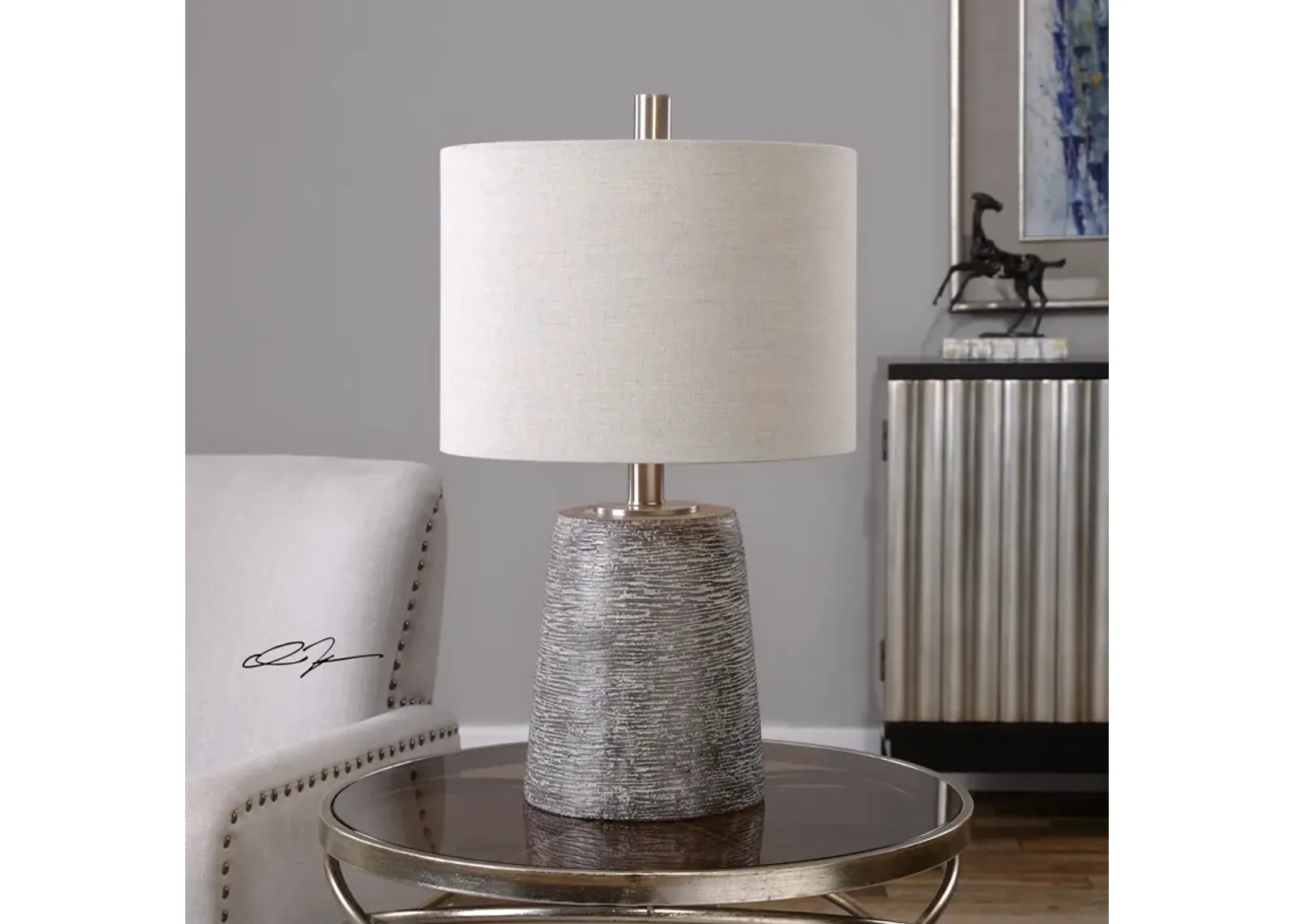 Uttermost Duron Bronze Ceramic Lamp