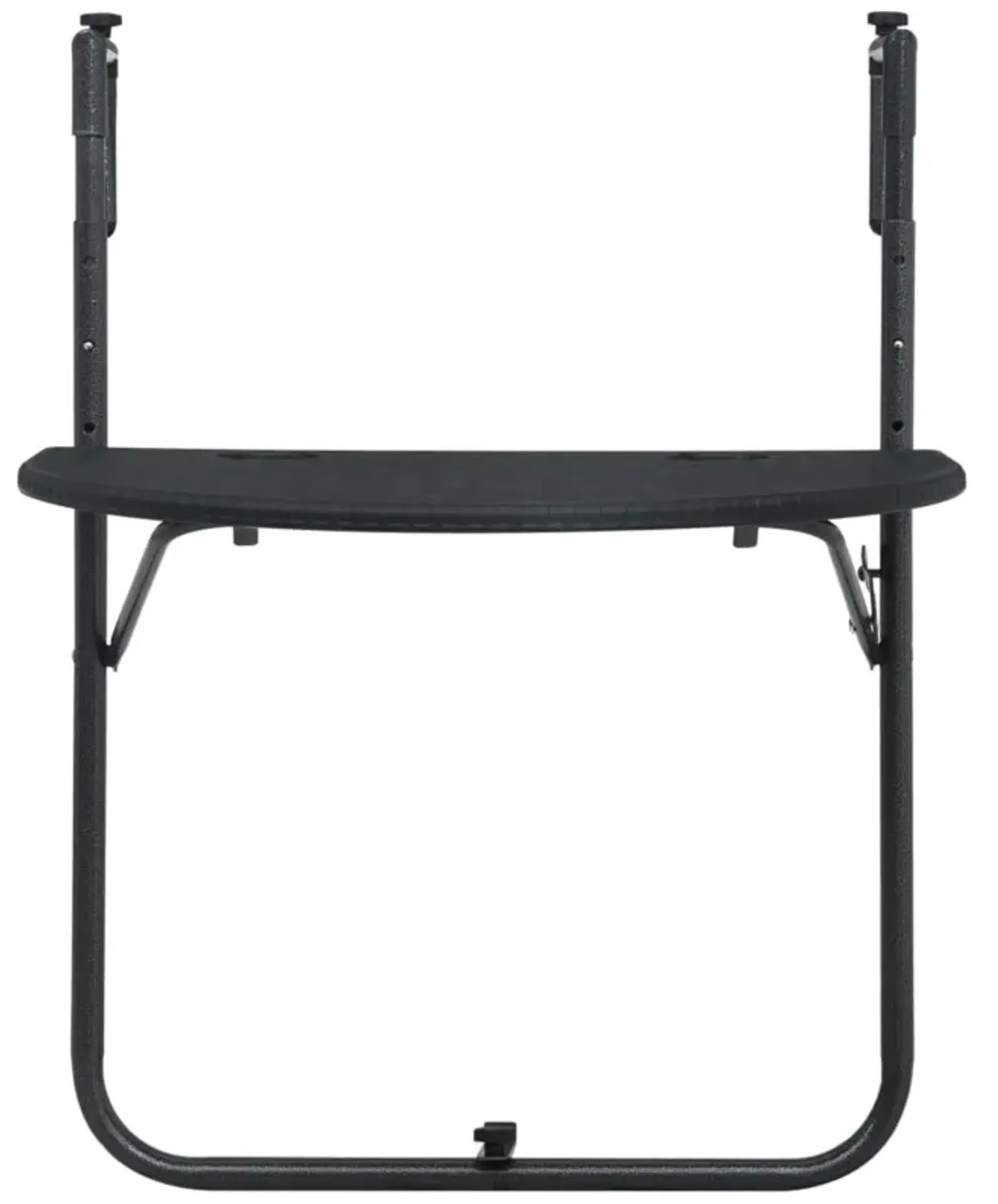 vidaXL Hanging Balcony Table Black 23.6"x25.2"x32.9" Plastic Rattan Look