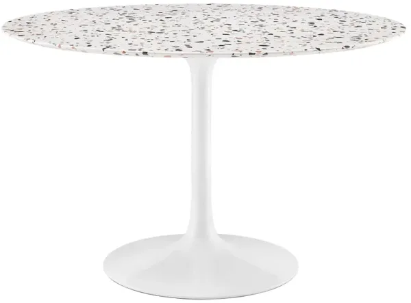 Modway - Lippa 48" Round Terrazzo Dining Table White White