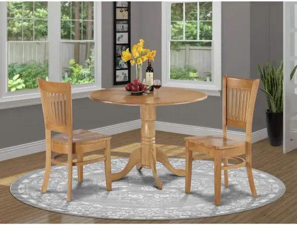 3 Pc Kitchen nook Dining set-small Table and 2 dinette Chairs Chairs
