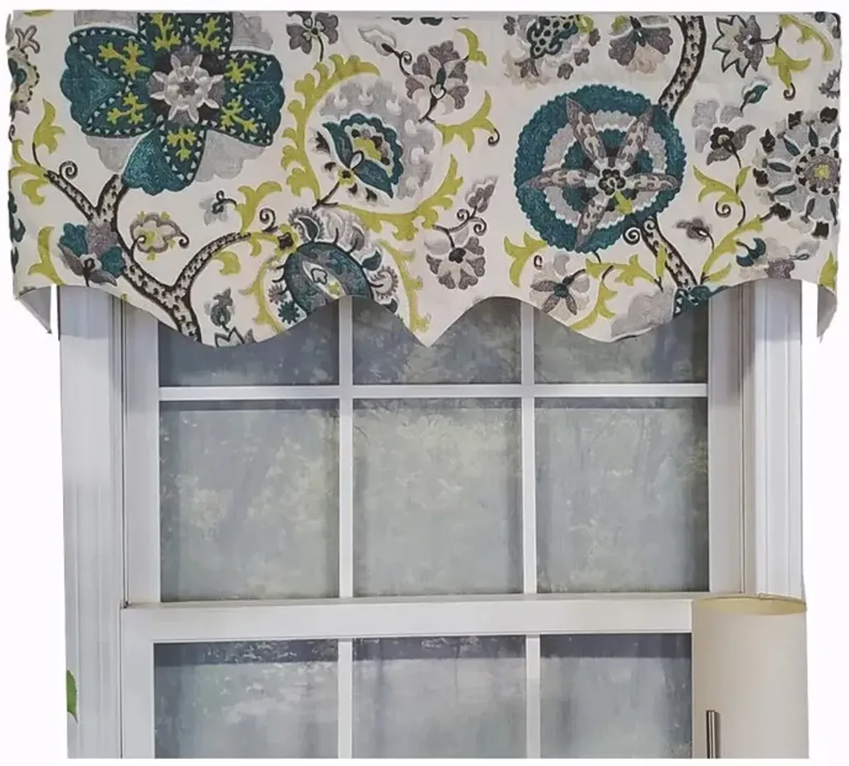 RLF Home Modern Design Classic Celtic Regal Style Window Valance 50" x 17" Emerald Green