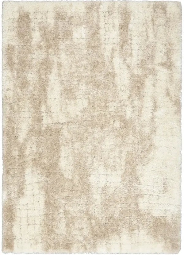 Dreamy Shag DRS01 Ivory/Beige 5'3" x 7'3" Rug