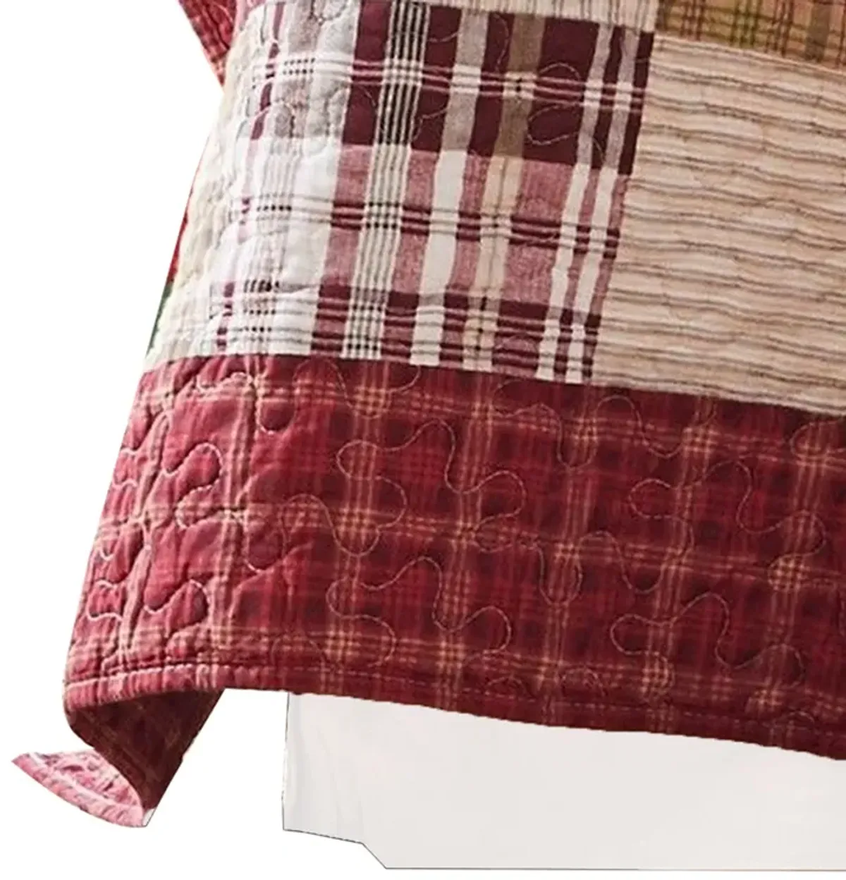 Evi 50 x 60 Inch Quilted Patchwork Throw Blanket, Soft Multicolor Cotton - Benzara