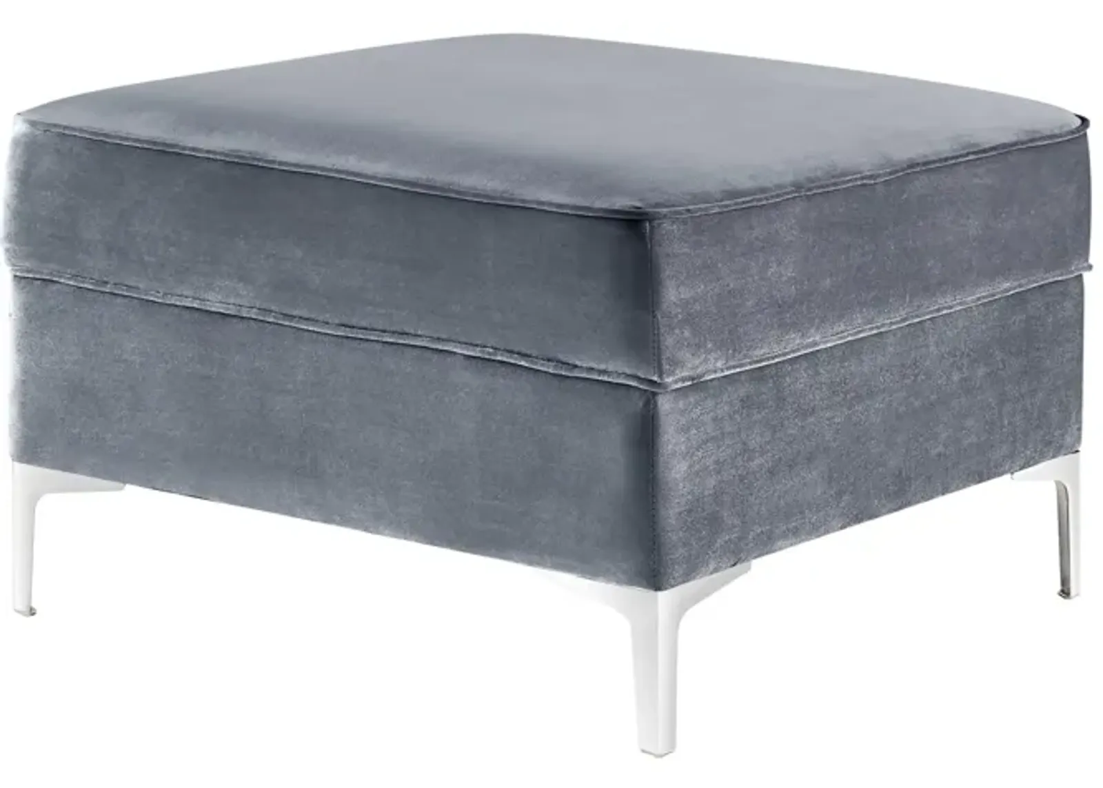 Inspired Home Clarinda Velvet Storage Ottoman